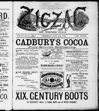 cover page of Zigzag published on May 25, 1882