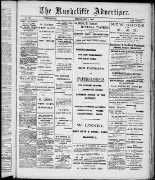 cover page of Rushcliffe Advertiser published on May 4, 1906