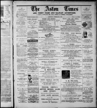 cover page of Aston Times published on February 2, 1901