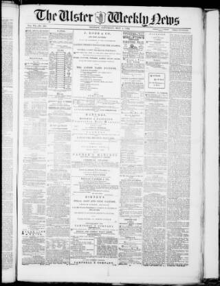 cover page of Ulster Weekly News published on May 4, 1878