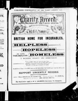 cover page of Charity Record published on February 2, 1899