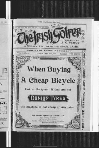 cover page of Irish Golfer published on May 23, 1900