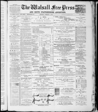 cover page of Walsall Free Press and General Advertiser published on February 2, 1895