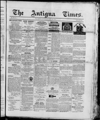 cover page of Antigua Times published on May 4, 1872
