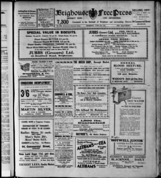 cover page of Brighouse Free Press and District Advertiser published on June 18, 1931