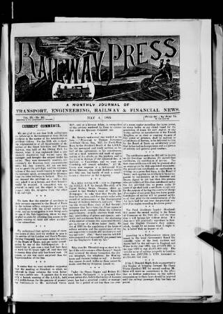 cover page of Railway Press published on May 4, 1895