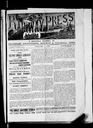 cover page of Railway Press published on December 1, 1895