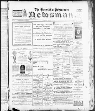 cover page of Harwich & Dovercourt Newsman published on February 2, 1889