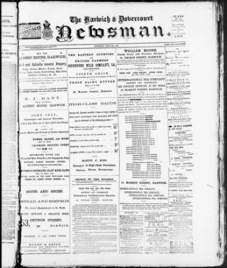 cover page of Harwich & Dovercourt Newsman published on June 22, 1889