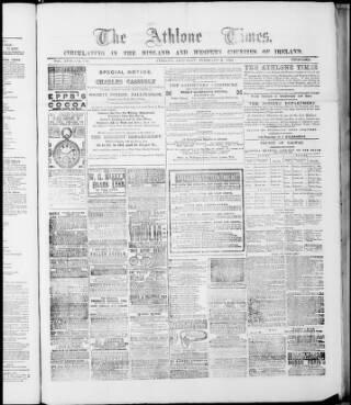 cover page of Athlone Times published on February 2, 1895