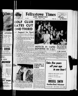 cover page of Felixstowe Times published on May 4, 1963
