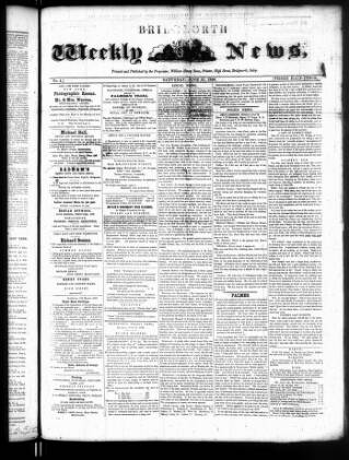 cover page of Bridgnorth Weekly News published on June 21, 1856