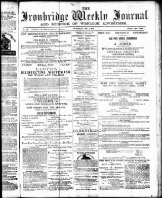 cover page of Ironbridge Weekly Journal and Borough of Wenlock Advertiser published on May 4, 1872