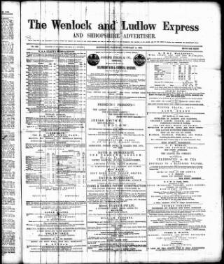 cover page of Ironbridge Weekly Journal and Borough of Wenlock Advertiser published on February 2, 1878