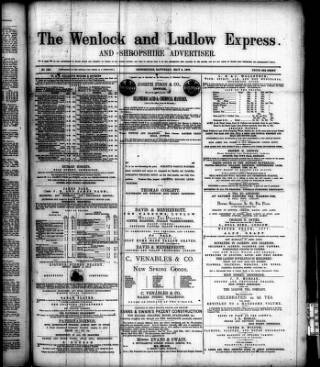 cover page of Ironbridge Weekly Journal and Borough of Wenlock Advertiser published on May 4, 1878