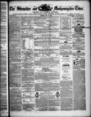 cover page of Shropshire and Montgomeryshire Times published on May 17, 1864