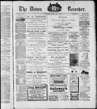 cover page of Downpatrick Recorder published on June 18, 1904