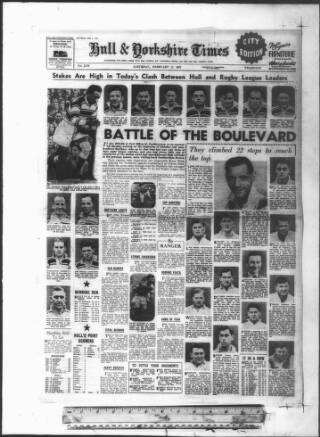 cover page of Hull and East Yorkshire Times published on February 2, 1952