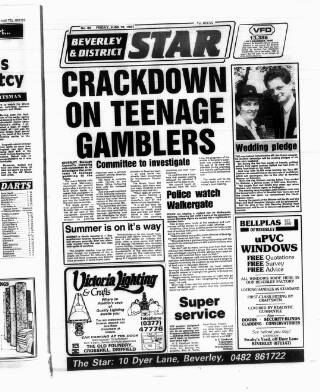cover page of Beverley & District Star published on June 19, 1987