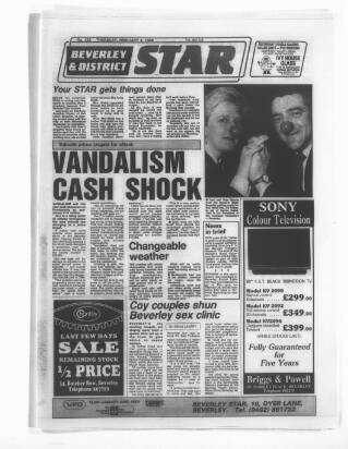cover page of Beverley & District Star published on February 4, 1988
