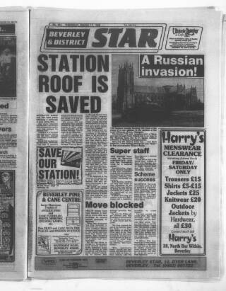 cover page of Beverley & District Star published on March 17, 1988
