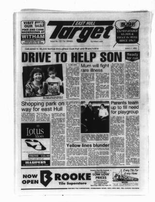 cover page of East Hull Target published on June 2, 1993