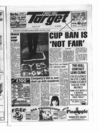 cover page of West Hull Target published on May 27, 1992