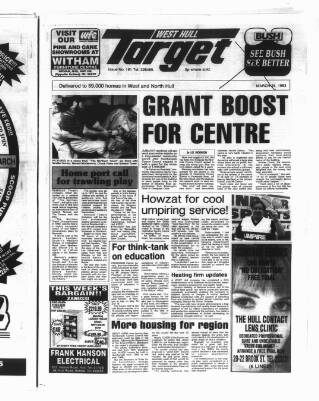 cover page of West Hull Target published on March 24, 1993