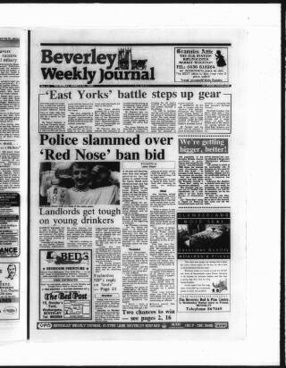 cover page of Beverley Weekly Journal published on March 16, 1989