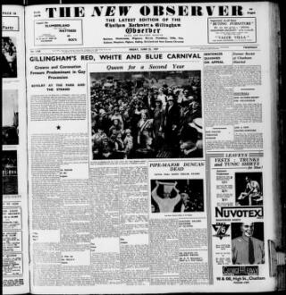 cover page of Chatham, Rochester and Brompton Observer published on June 18, 1937