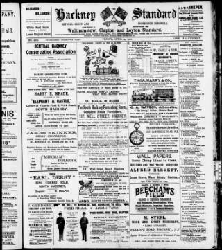 cover page of Hackney Standard, Bethnal Green and Shoreditch Chronicle published on April 4, 1902