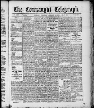 cover page of Connaught Telegraph published on February 2, 1901