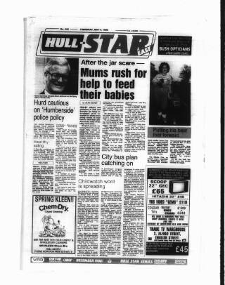 cover page of Hull Star published on May 4, 1989