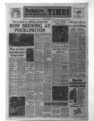 cover page of Hull & Yorkshire Times published on March 19, 1976