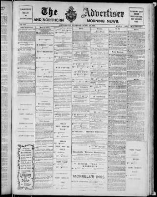 cover page of Accrington Advertiser published on June 18, 1901