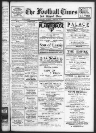 cover page of Highland News and Football Times published on February 2, 1946