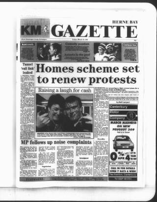 cover page of Herne Bay Gazette published on March 19, 1993