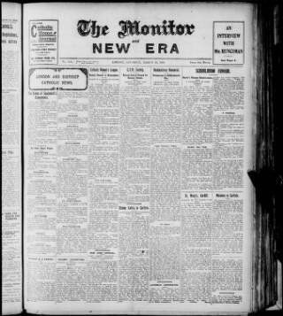 cover page of Monitor and New Era published on March 19, 1910
