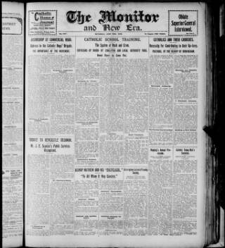 cover page of Monitor and New Era published on June 18, 1910