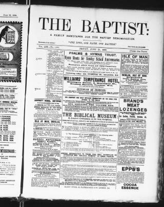 cover page of The Baptist published on June 23, 1899