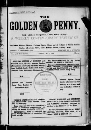cover page of Hour Glass published on May 7, 1908