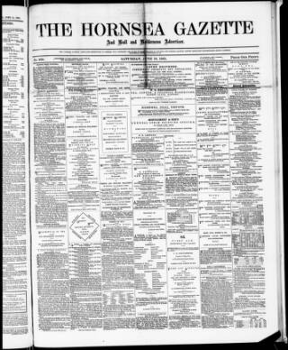 cover page of Hornsea Gazette published on June 18, 1881