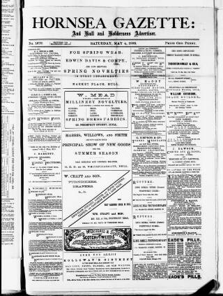 cover page of Hornsea Gazette published on May 4, 1895