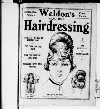 cover page of Weldon's Practical Hairdressing published on January 1, 1918