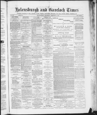 cover page of Helensburgh and Gareloch Times published on February 2, 1887