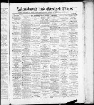 cover page of Helensburgh and Gareloch Times published on March 19, 1890