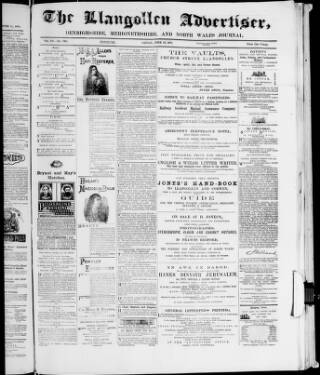 cover page of Llangollen Advertiser published on June 18, 1875