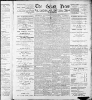cover page of Govan Press and Weekly Advertiser for Govan & Kinning Park published on June 18, 1887