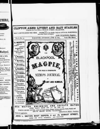 cover page of Blackpool Magpie published on June 28, 1879