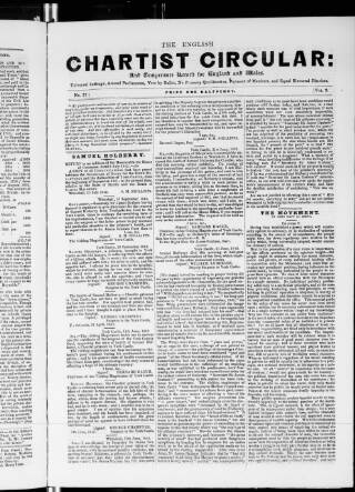 cover page of English Chartist Circular published on June 18, 1842